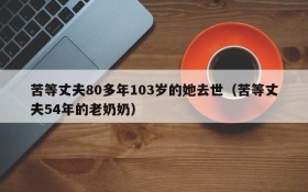 苦等丈夫80多年103岁的她去世(苦等丈夫54年的老奶奶)