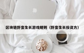 区块链野蛮生长游戏规则（野蛮生长投资方）